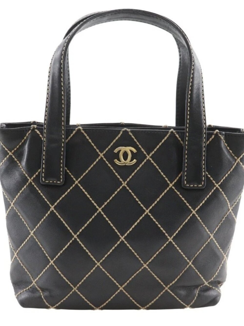 CHANEL Wild stitch Handbag black Calfskin Women